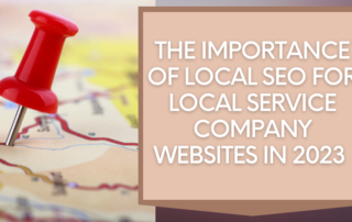 importance of local seo for local service company websites